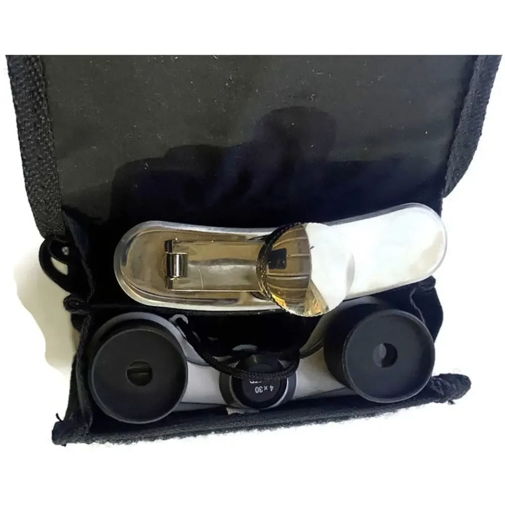 Stadium Pack Stainless Steel Flask and Binoculars With Canvas Carrying Case